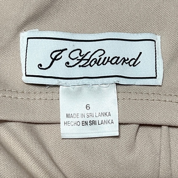 J. Howard Special Occasion Mother of the Bride Champagne Colored Dress Size 6 - Picture 11 of 15